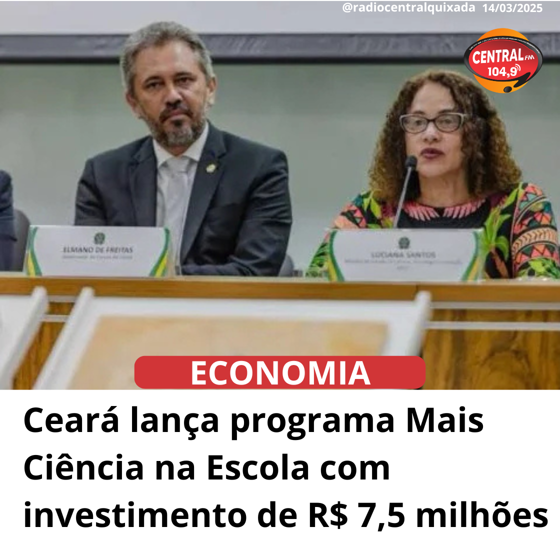 Ceará lança programa Mais Ciência na Escola com investimento de R$ 7,5 milhões