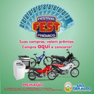 Fest Prêmios: Supermercado São Geraldo preparou um festival de prêmios