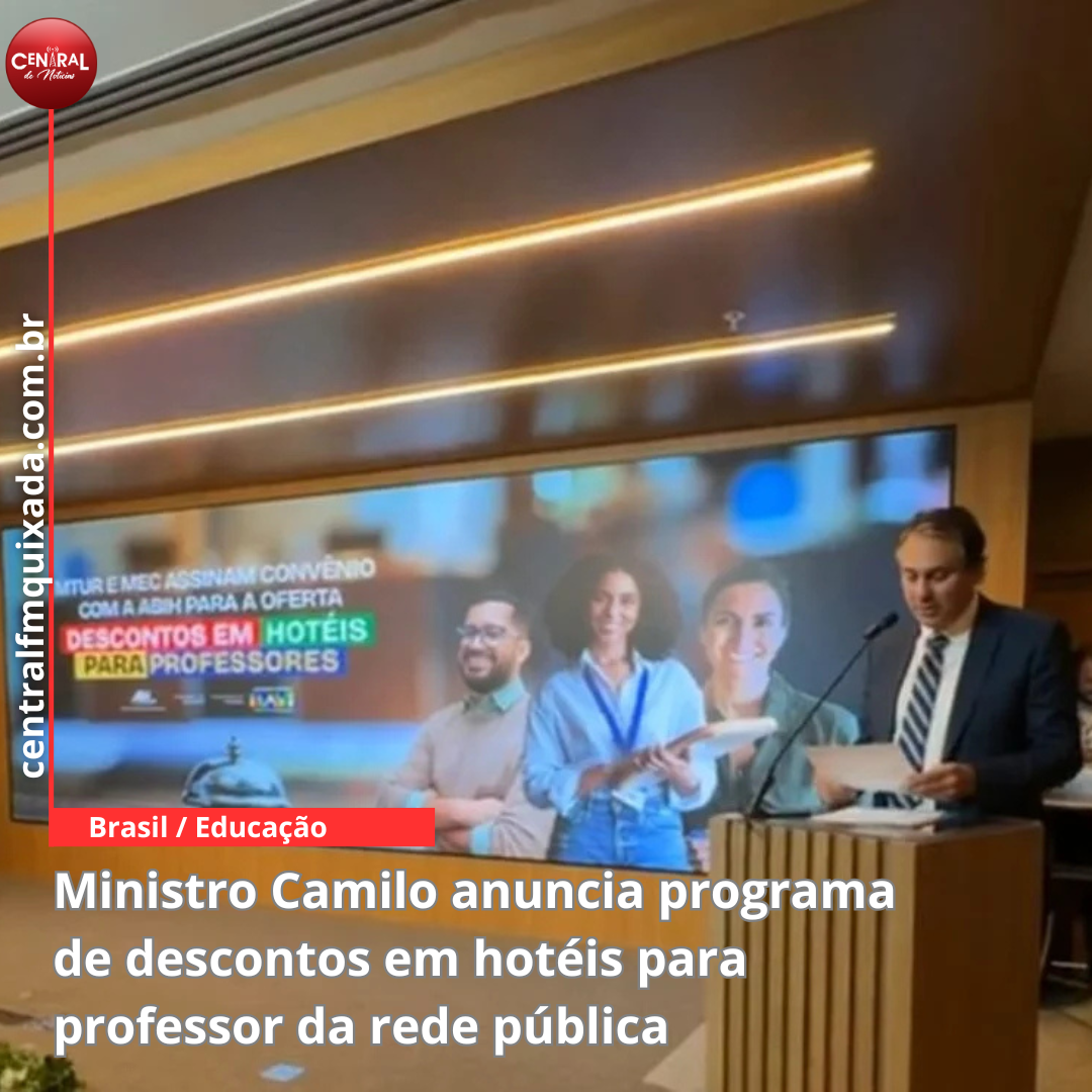 Ministro Camilo anuncia programa de descontos em hotéis para professor da rede pública